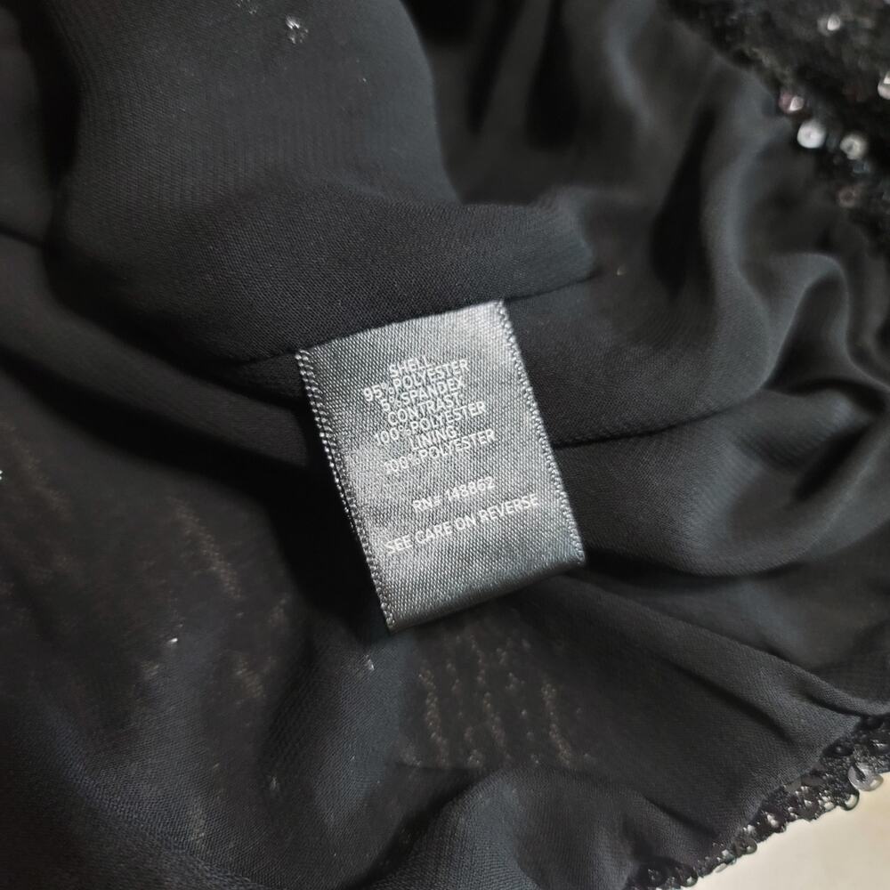Torrid Black Sequin Bubble Hem Blouse Size 1 - Picture 10 of 11